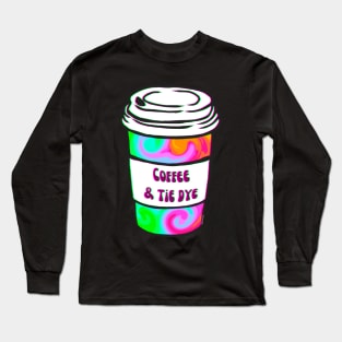 Rainbow Tie Dye Coffee Long Sleeve T-Shirt